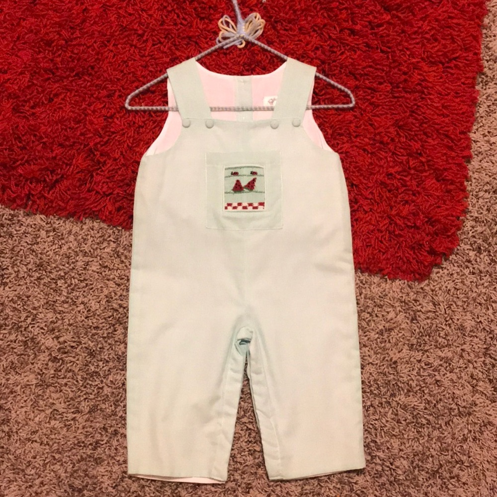 12 Month Boys Smocked Long Pants John, Sz 12 M